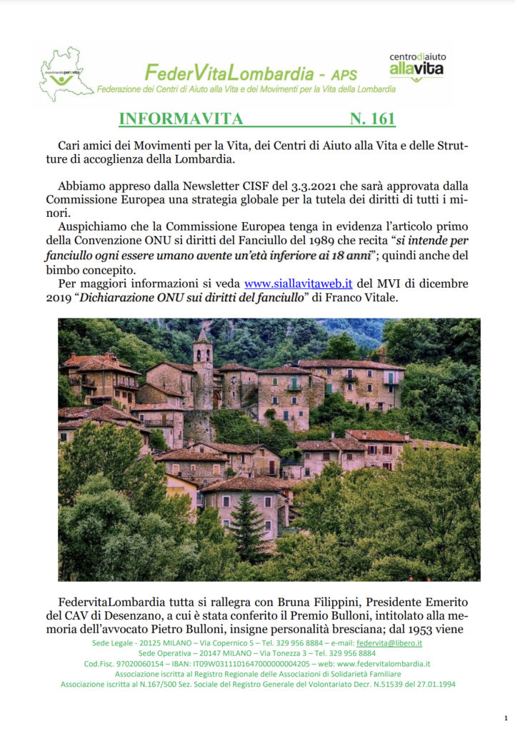 Book Cover: INFORMAVITA N° 161